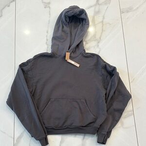 SKIMS Dark Gray Hoodie Sweatshirt